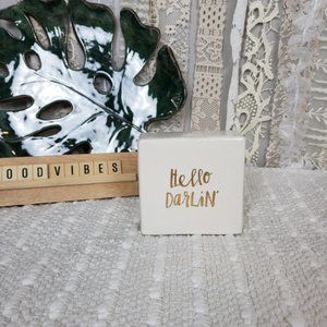 Rae Dunn Hello Darlin' Inspirational Paperweight